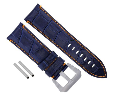 panerai strap with blue stitching|Collection: Panerai Watch Straps .